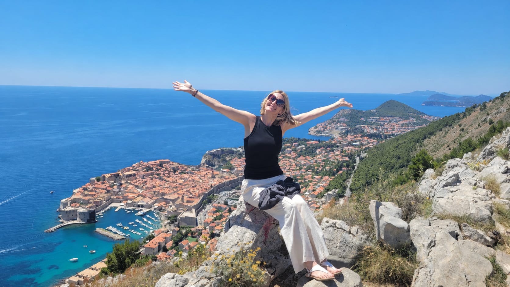 Tamara overlooking the Adriatic